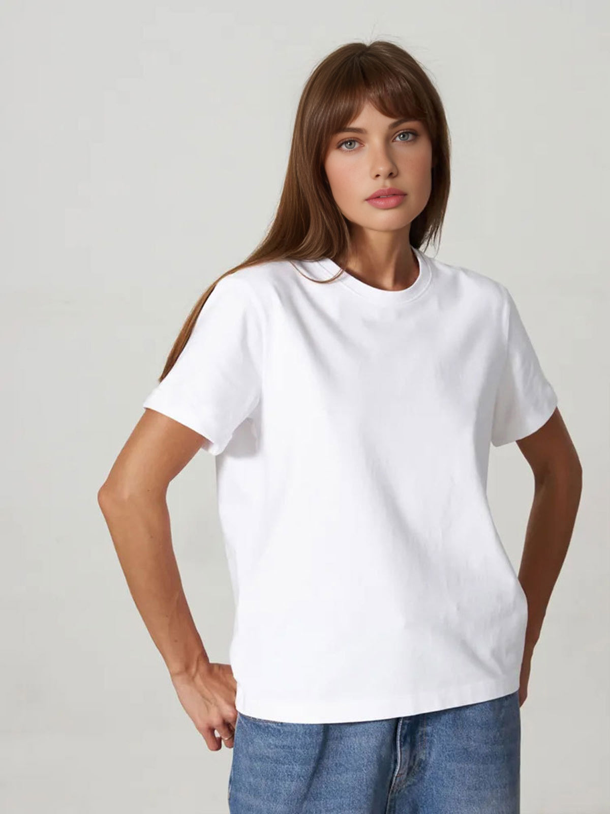 Her An İçin Düz Renk Tişört