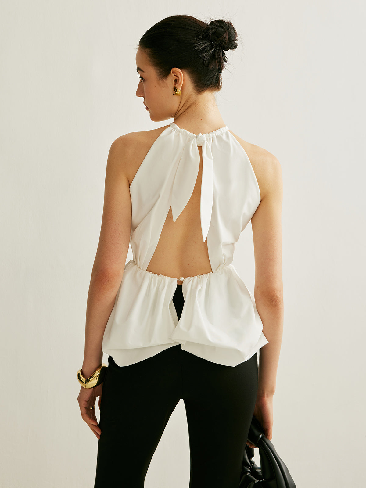 Peplum Yakalı Bluz