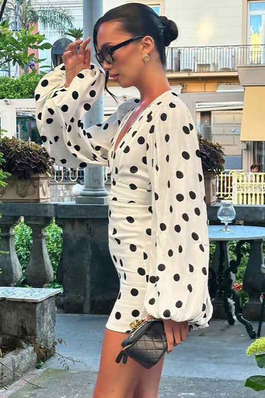 Vintage Puantiyeli Elbise