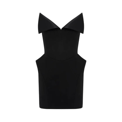 Alba Siyah Korse Mini Elbise