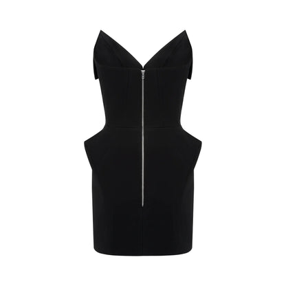 Alba Siyah Korse Mini Elbise