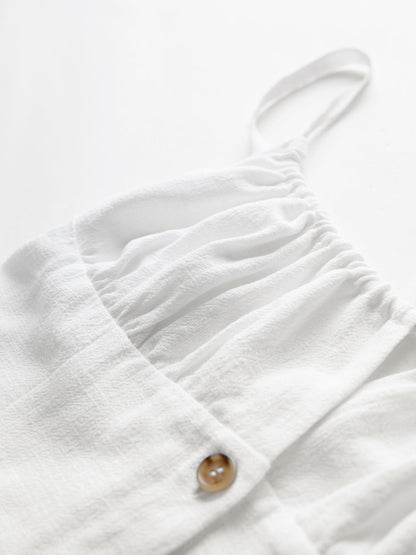 Darling Linen Düz Mini Elbise