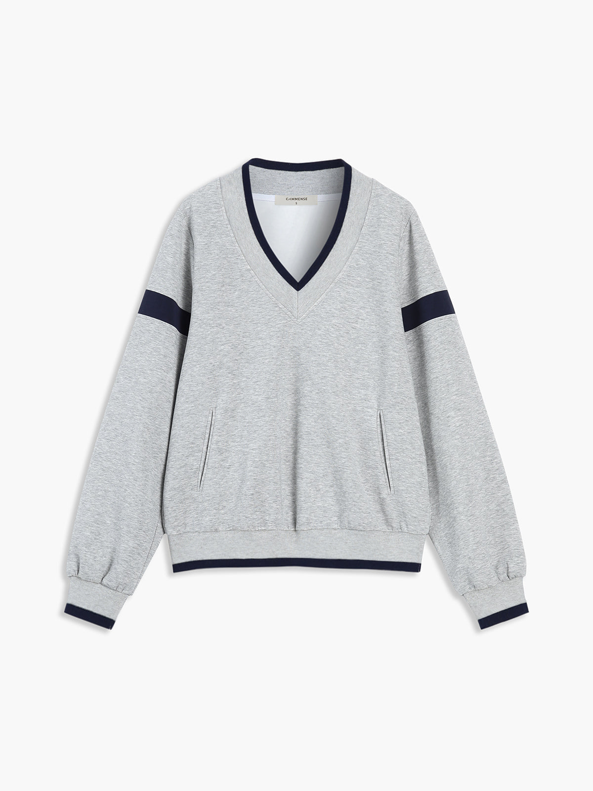 Kontrast Detaylı Büyük Beden Sweatshirt