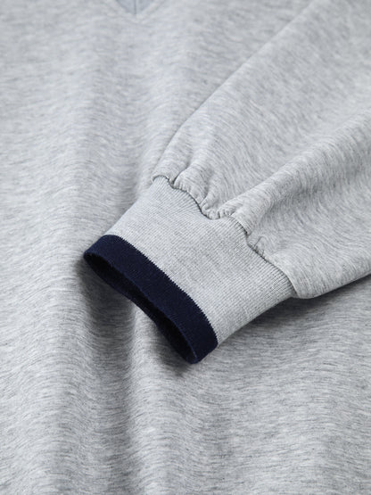 Kontrast Detaylı Büyük Beden Sweatshirt