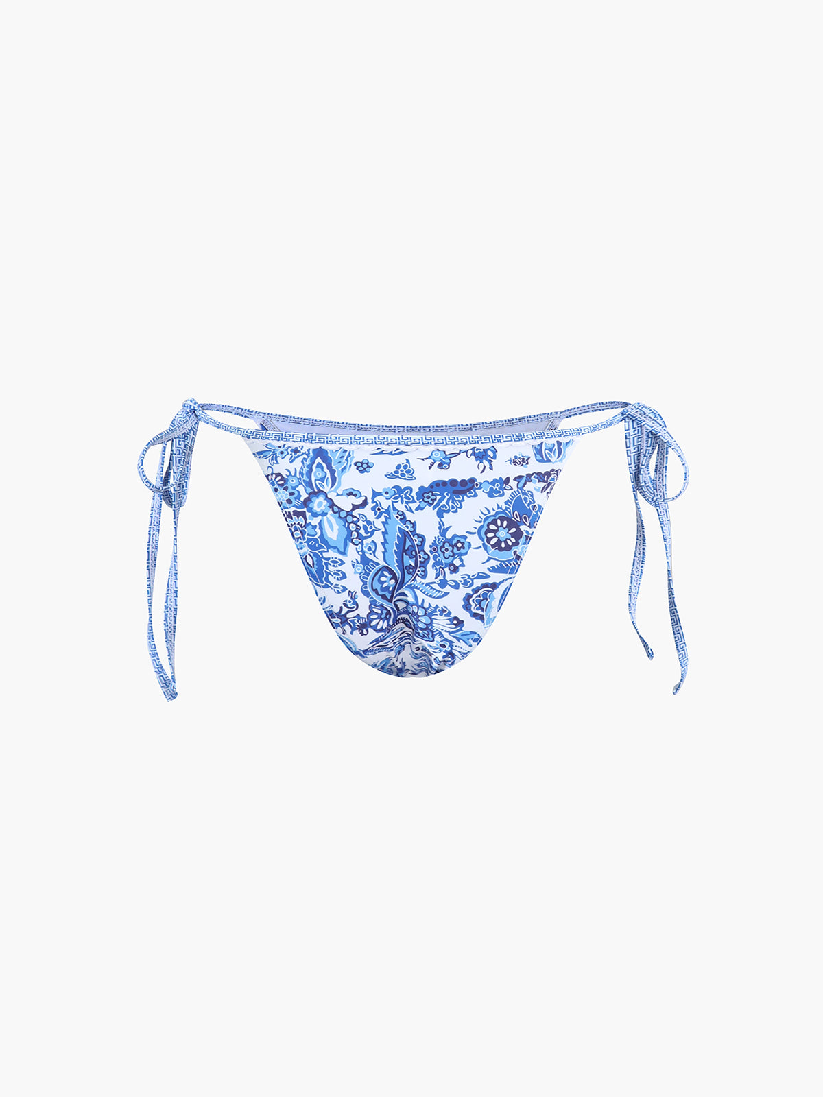 Baskılı Askılı Düğüm Detaylı Bikini Takımı
