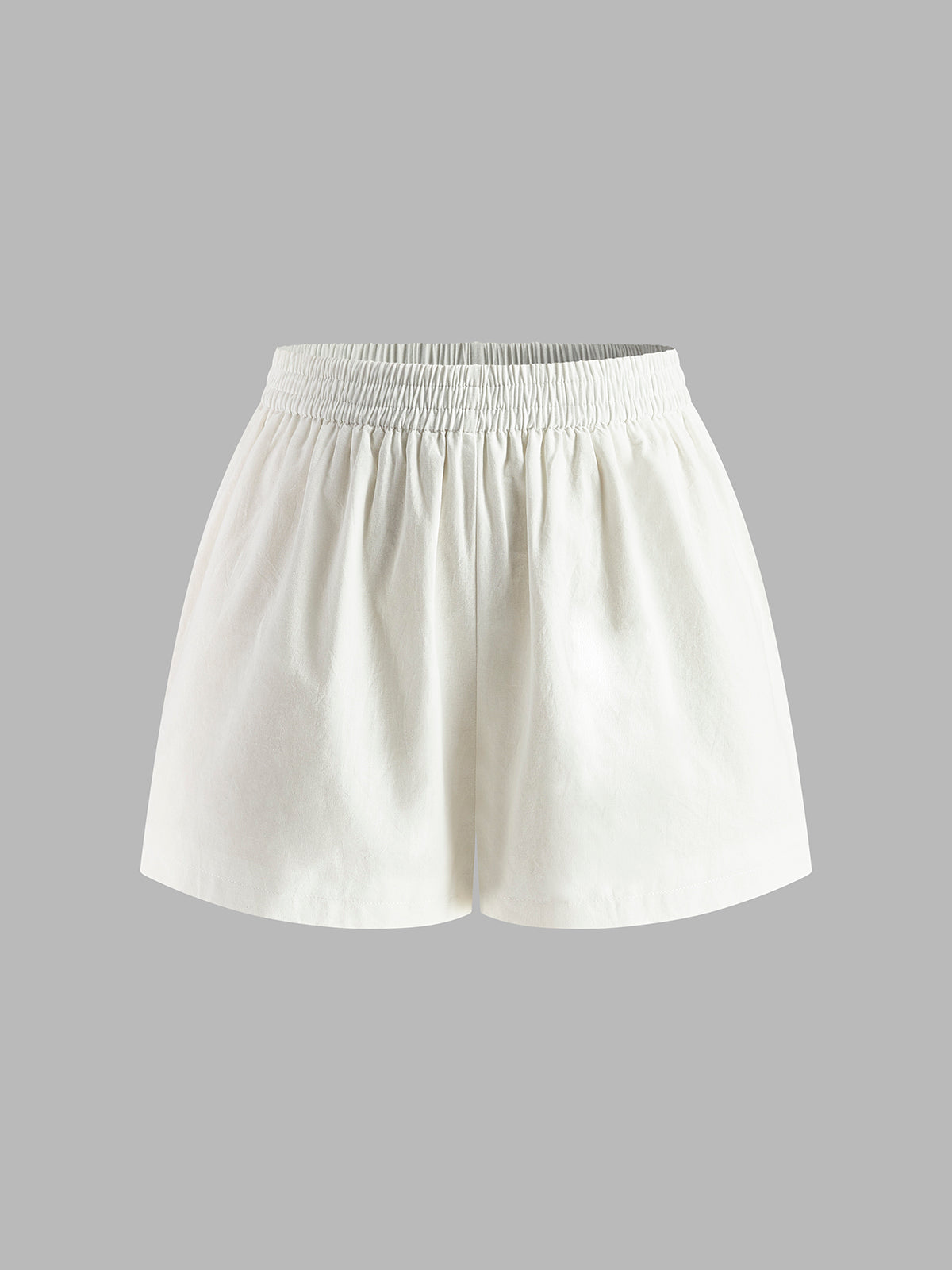 Pamuk Ve Keten Kumaştan Sırtı Açık Askılı Bluz Ve Şort Takımı