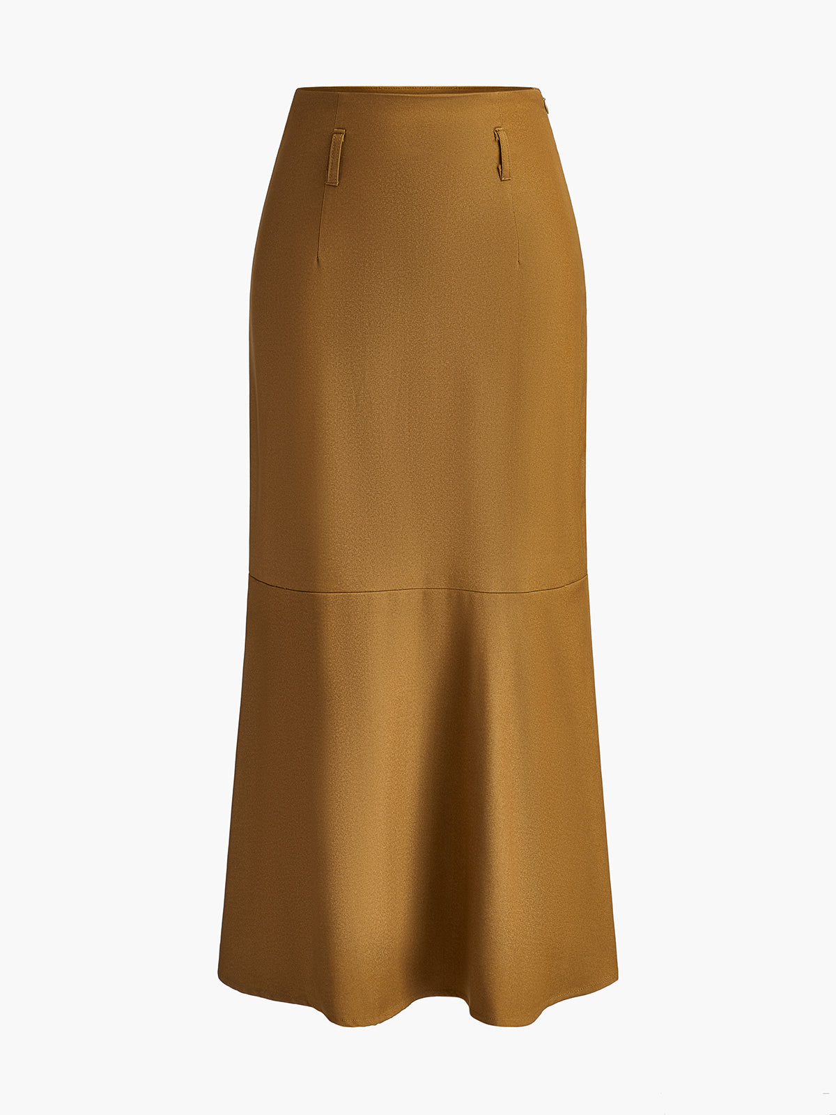 Kemersiz Minimalist Düz Maxi Etek