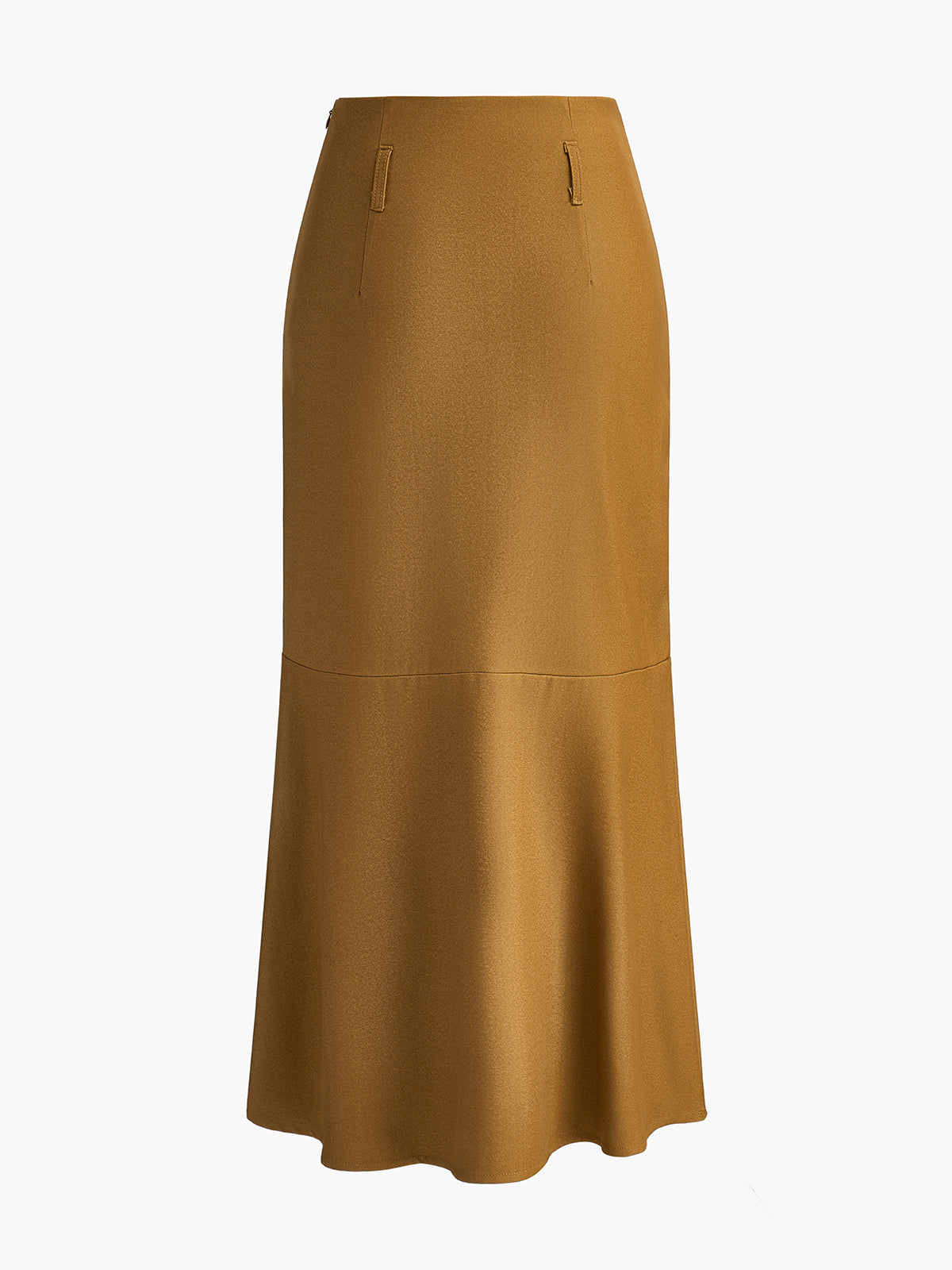 Kemersiz Minimalist Düz Maxi Etek