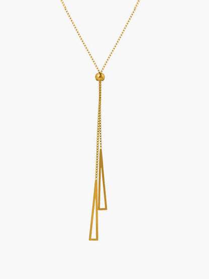 Altın Lariat Püsküllü Kolye