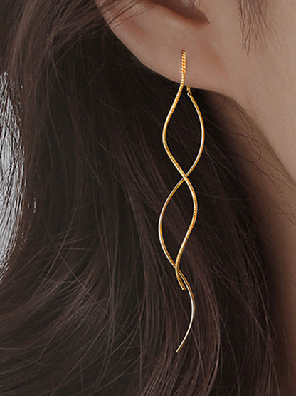 Spiral Püsküllü Küpeler