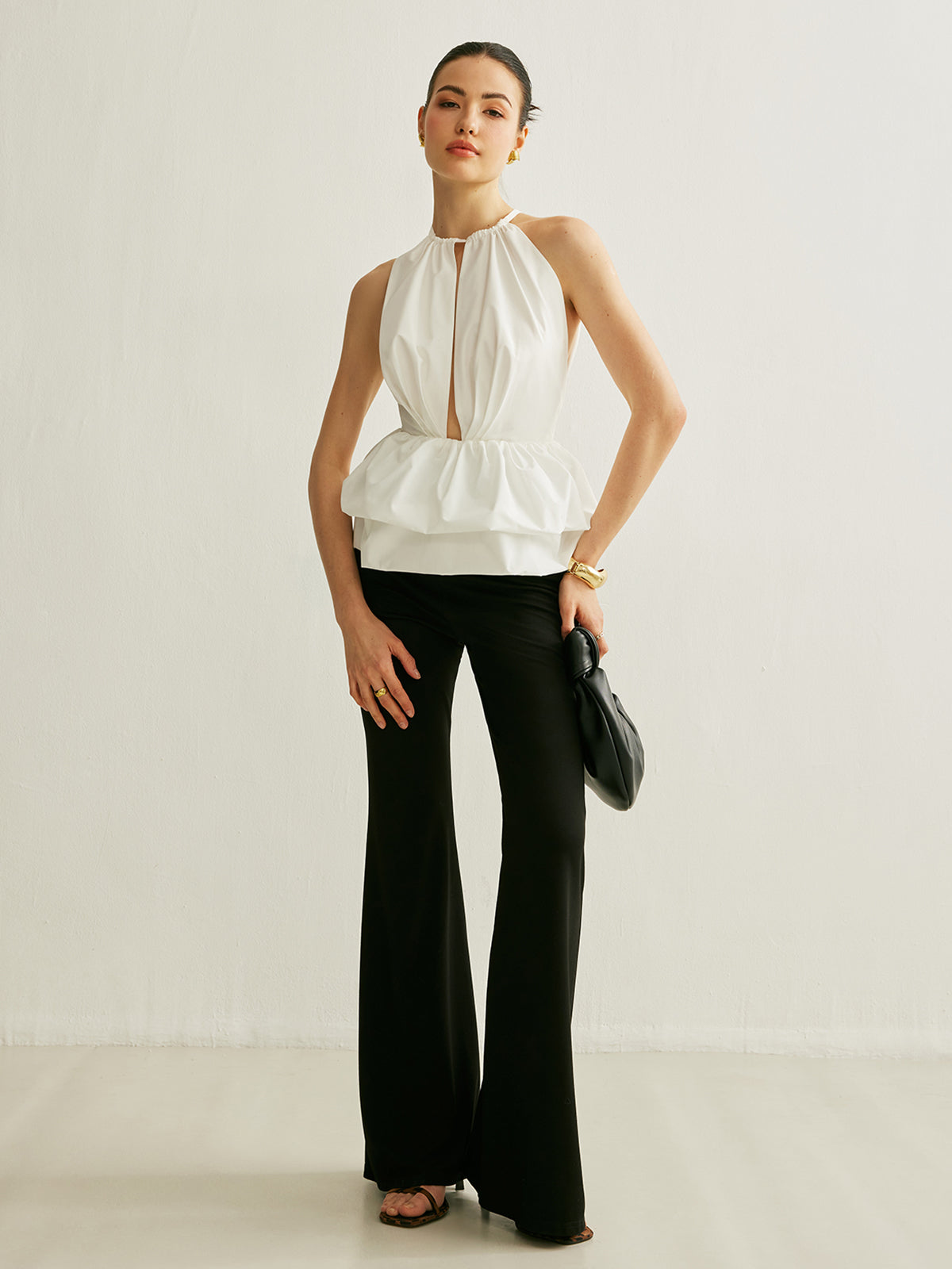 Peplum Yakalı Bluz