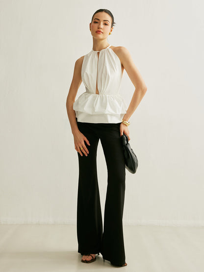 Peplum Yakalı Bluz