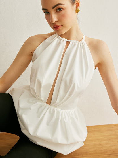 Peplum Yakalı Bluz