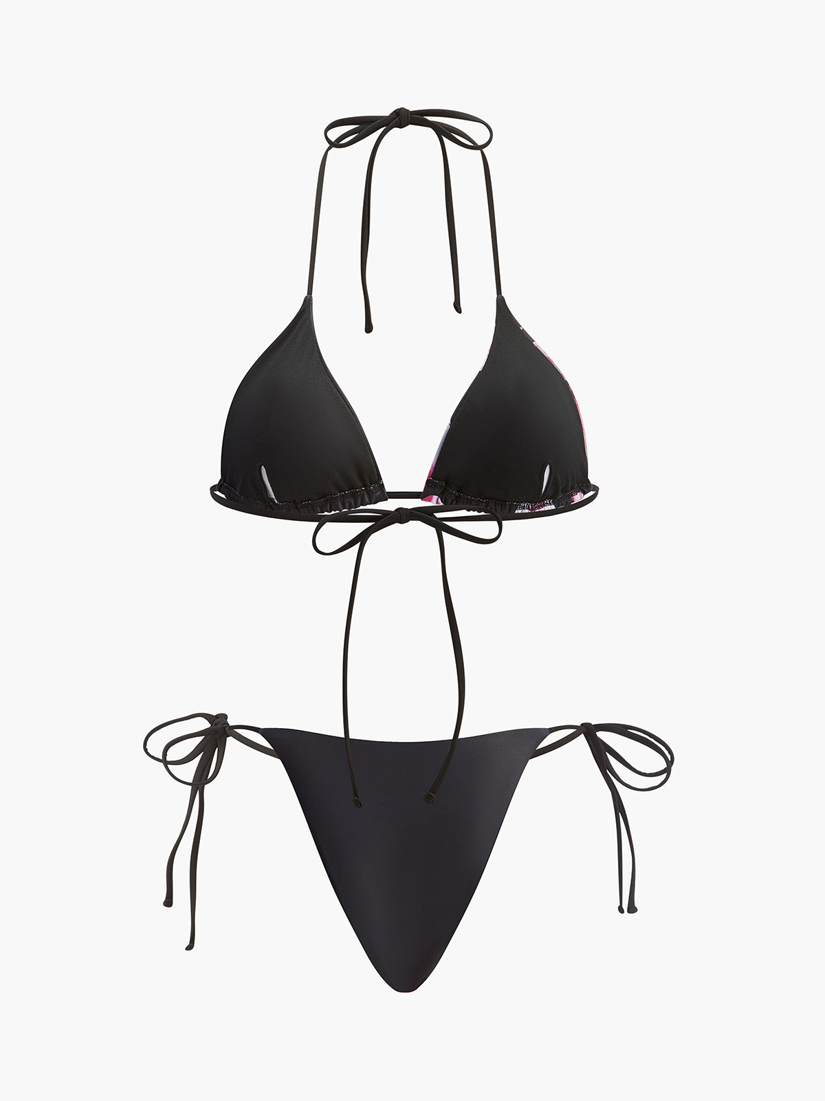 Çiçek Desenli Bikini Ve File Etek