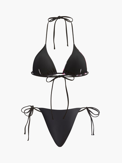 Çiçek Desenli Bikini Ve File Etek
