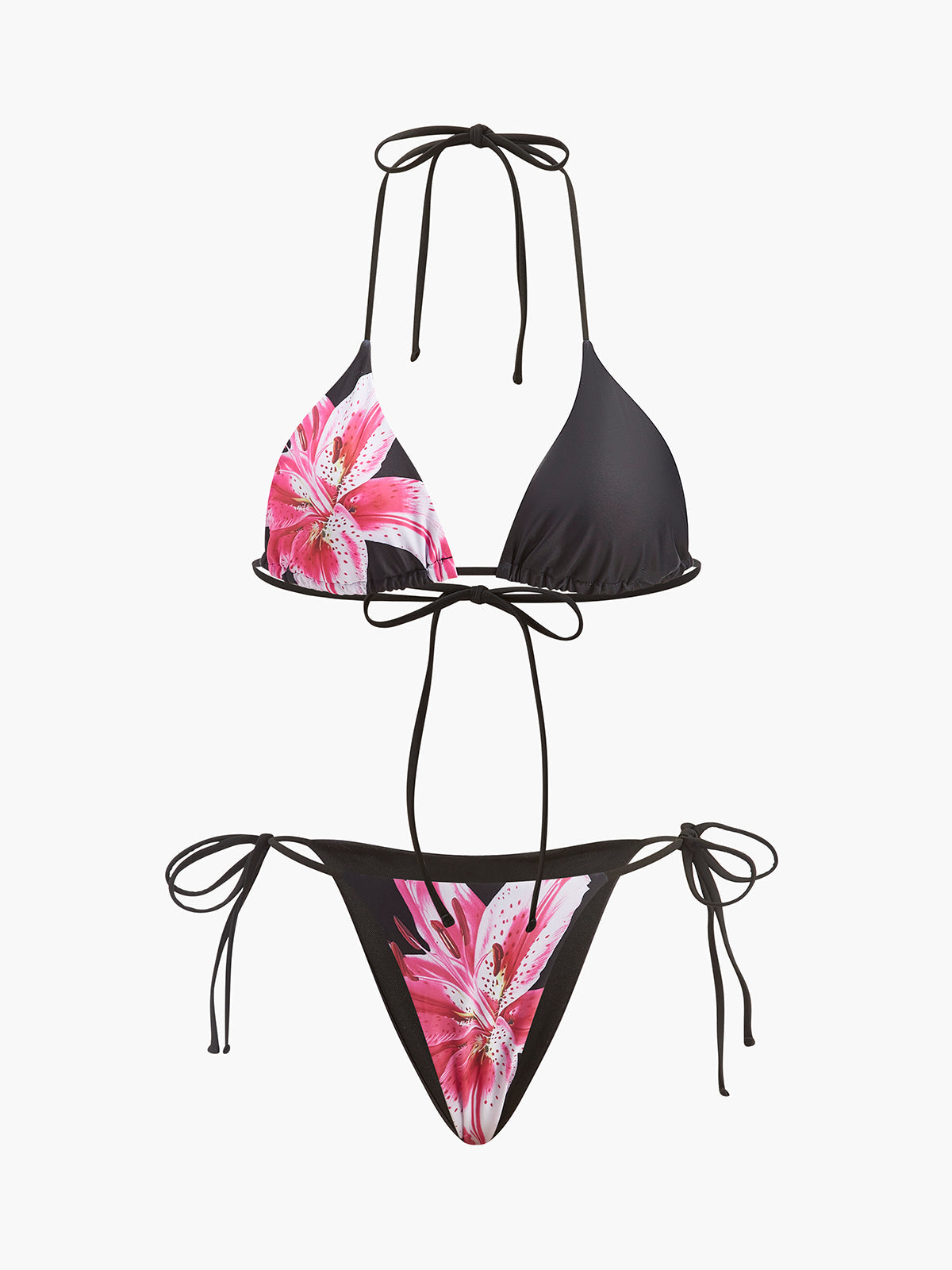 Çiçek Desenli Bikini Ve File Etek