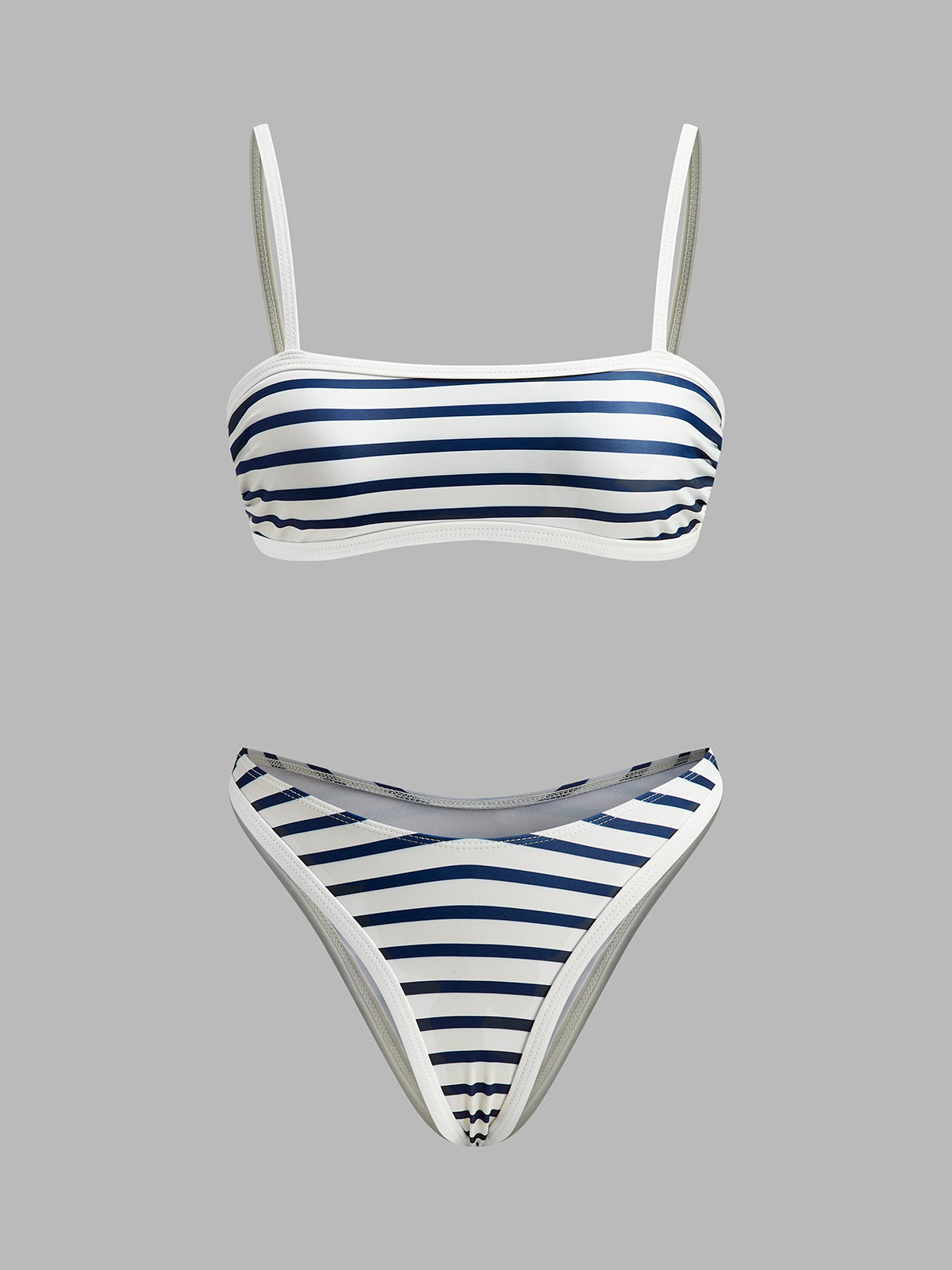 Denizci Çizgili Yüksek Kesimli Bikini