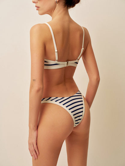 Denizci Çizgili Yüksek Kesimli Bikini