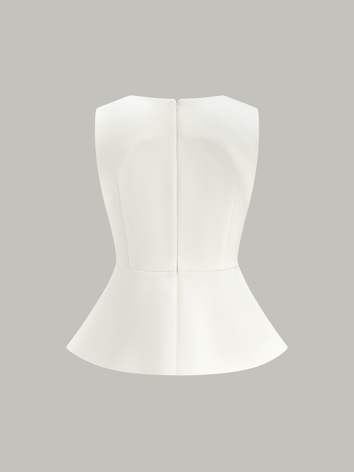Kolsuz, Arkadan Fermuarlı, Peplum Detaylı Bluz