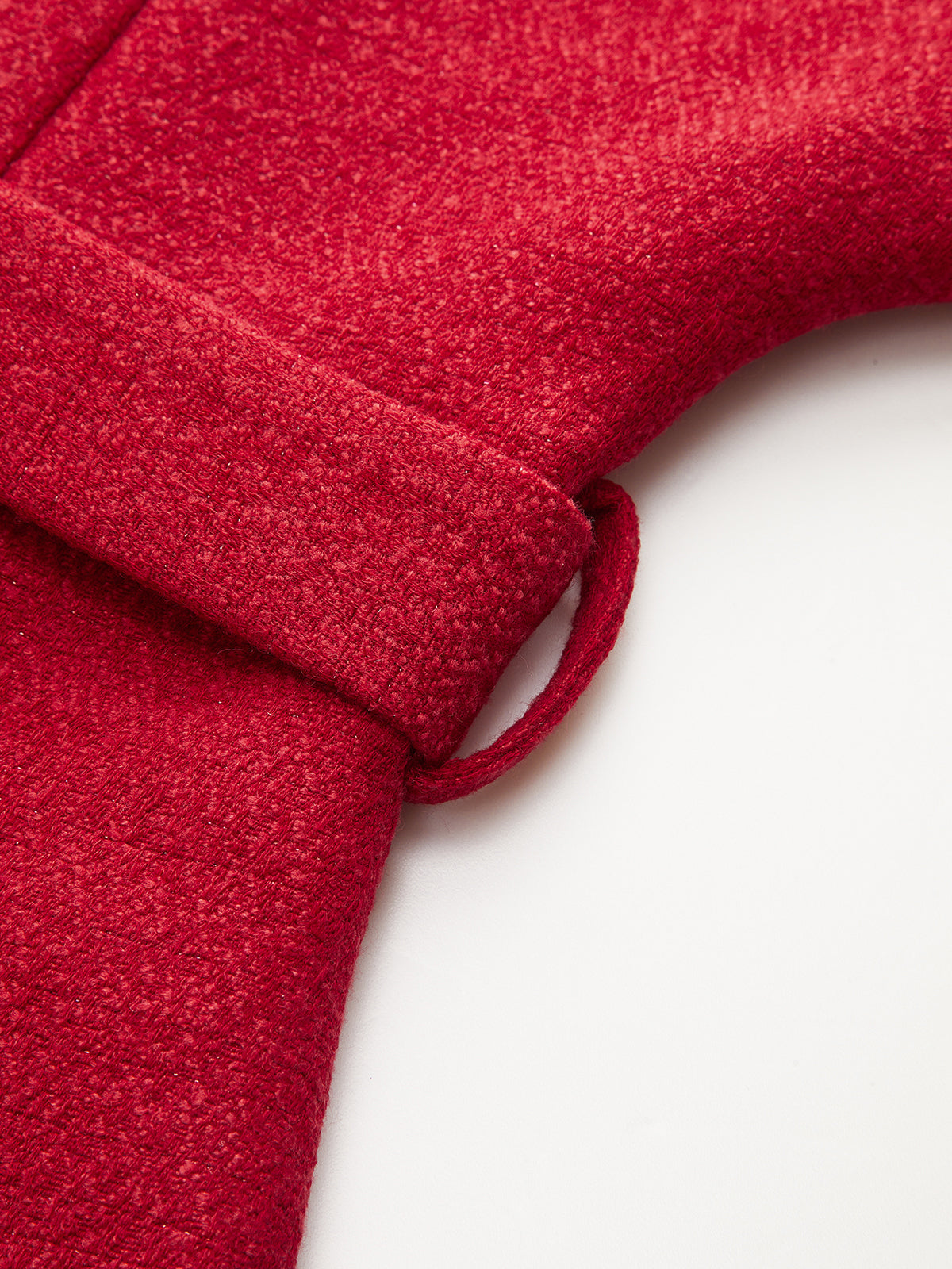 Tweed Kemerli Kısa Kollu Yelek