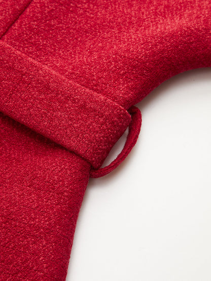 Tweed Kemerli Kısa Kollu Yelek