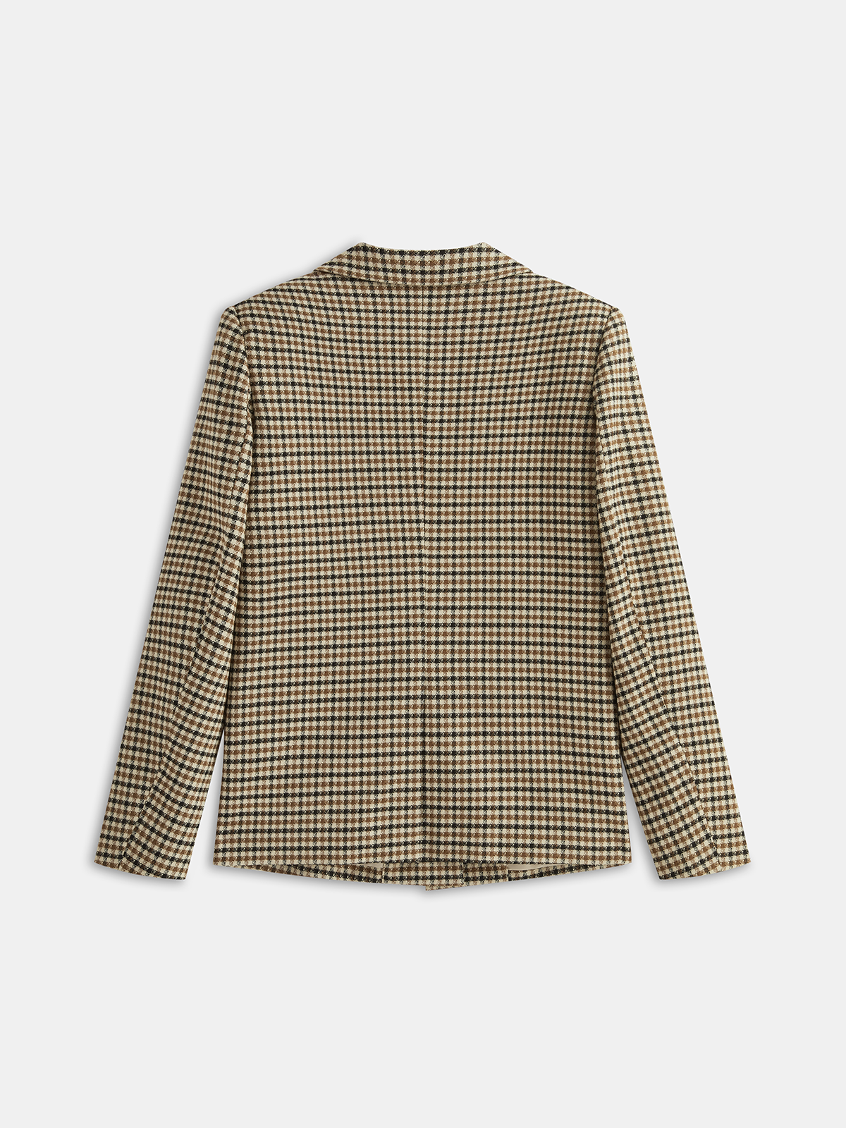 Metal Düğmeli Kareli Blazer Ceket