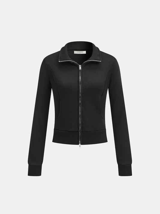 Dönüştürülebilir Yakalı Fermuarlı Sweatshirt