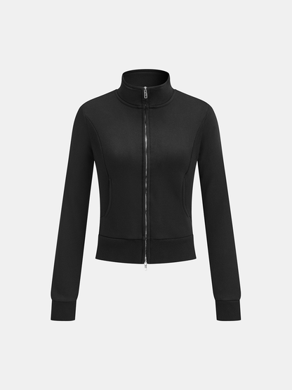 Dönüştürülebilir Yakalı Fermuarlı Sweatshirt