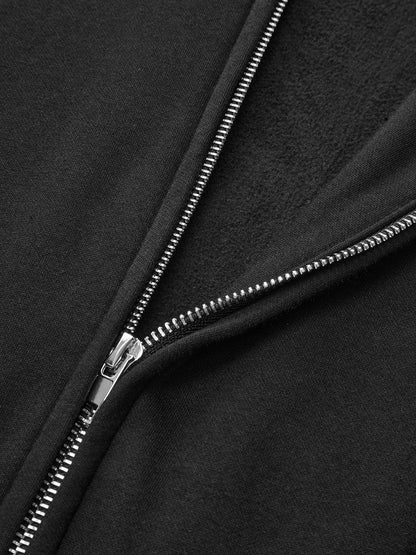 Dönüştürülebilir Yakalı Fermuarlı Sweatshirt