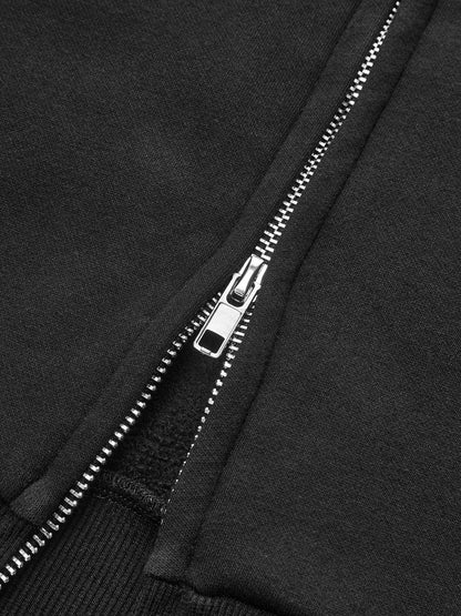 Dönüştürülebilir Yakalı Fermuarlı Sweatshirt