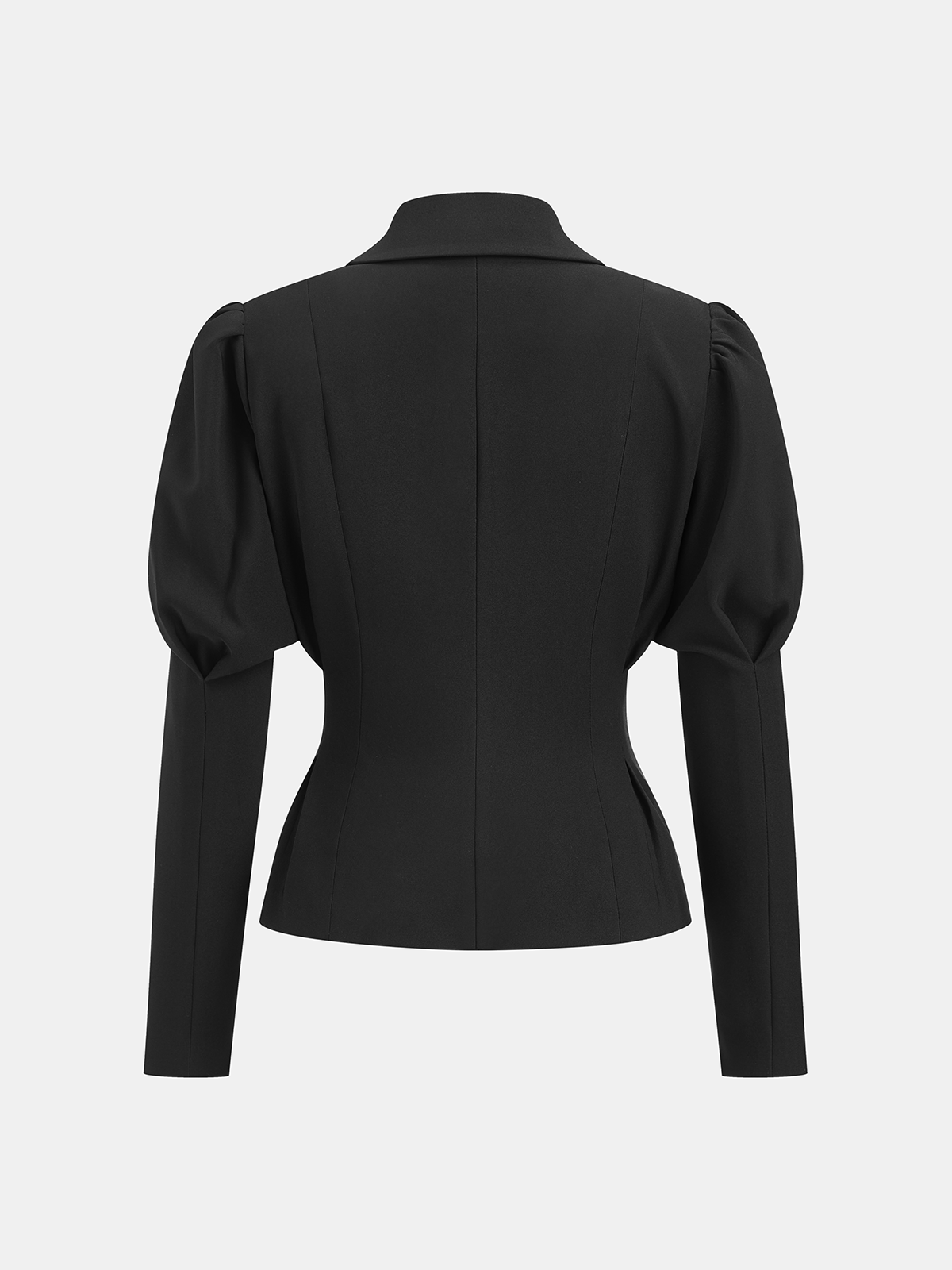 Metal Detaylı, Çiçek Motifli, Fener Kollu Blazer Ceket.