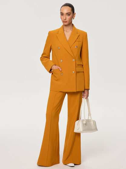 Çift Düğmeli Metal Düğmeli Blazer Ceket