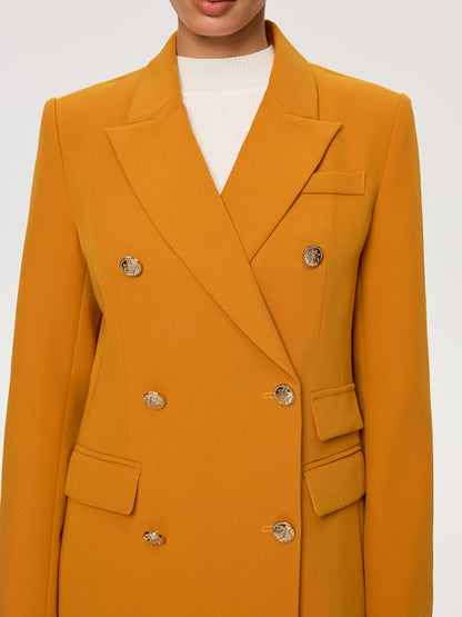Çift Düğmeli Metal Düğmeli Blazer Ceket