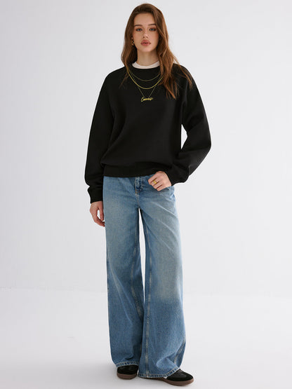 Altın Zincir İşlemeli Sweatshirt