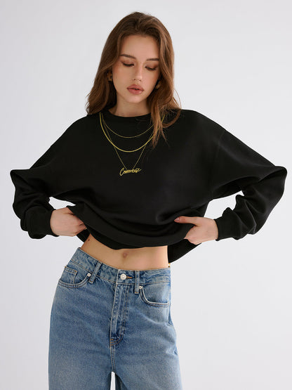Altın Zincir İşlemeli Sweatshirt