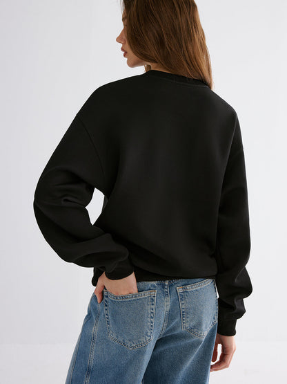Altın Zincir İşlemeli Sweatshirt