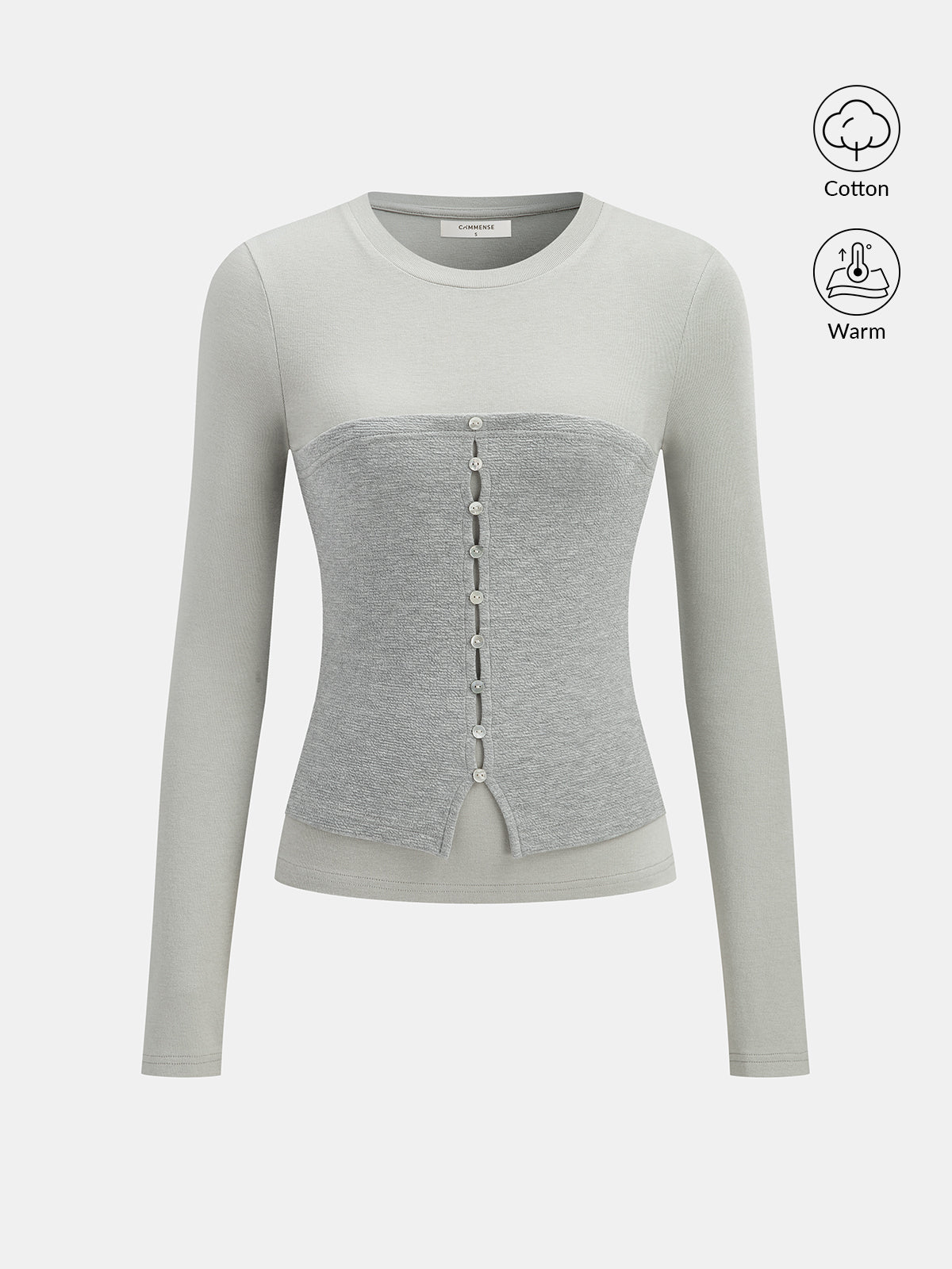 Dokulu Korse Detaylı Pamuk Karışımlı Bluz
