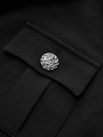 Düğmeli Yakalı Özel Dikim Blazer Elbise