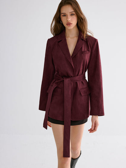 Minimalist Kemerli Blazer Ceket