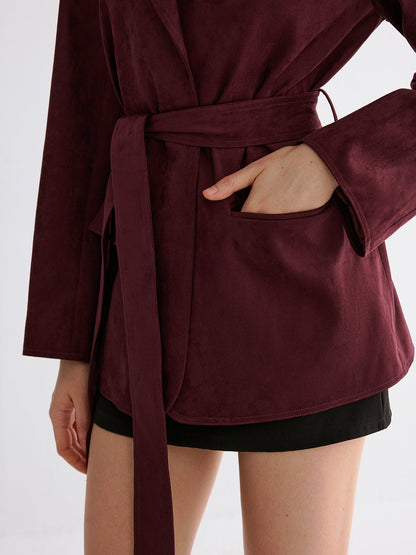Minimalist Kemerli Blazer Ceket