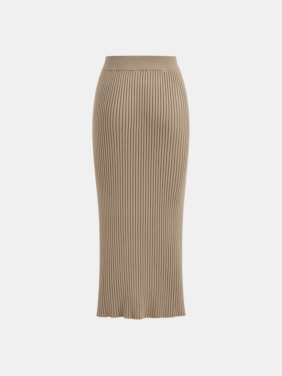 Yüksek Yakalı Çapraz Detaylı Crop Bluz Ve Midi Etek Takımı