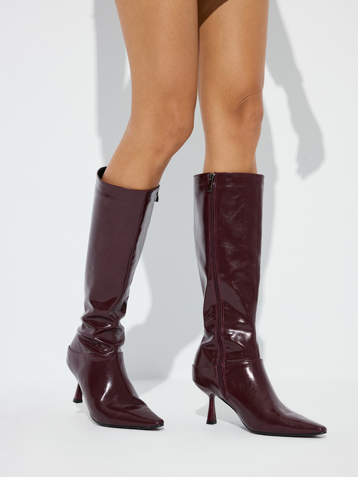Diz Boyu Stiletto Çizmeler