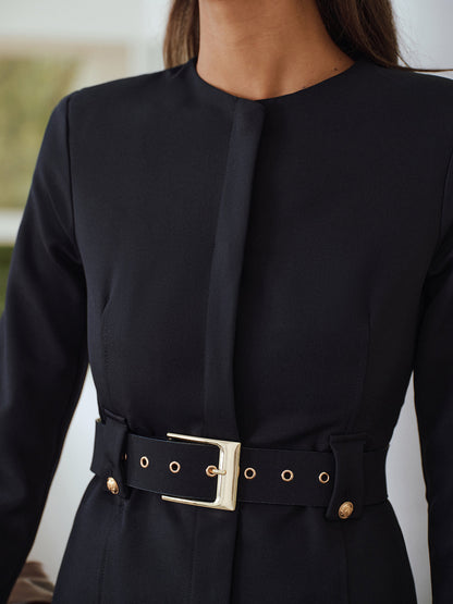 Özel Dikim Kemerli Blazer Ceket