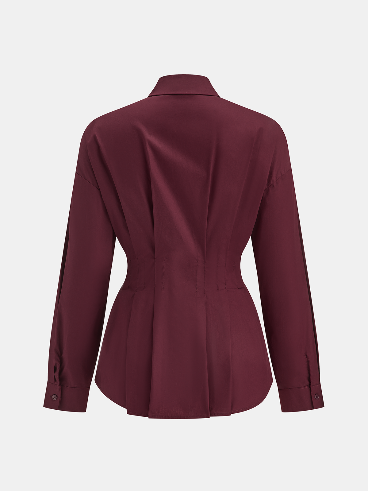 Yaka Detaylı, Pileli Peplum Gömlek