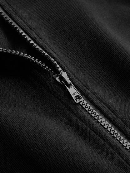 Korse Bel Detaylı Fermuarlı Kapüşonlu Sweatshirt