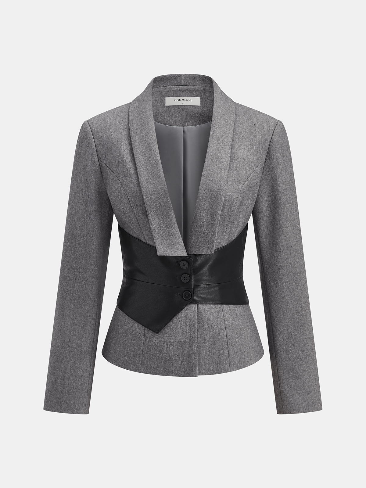 Çıkarılabilir Bel Kemeri Yaka Detaylı Özel Dikim Blazer Ceket