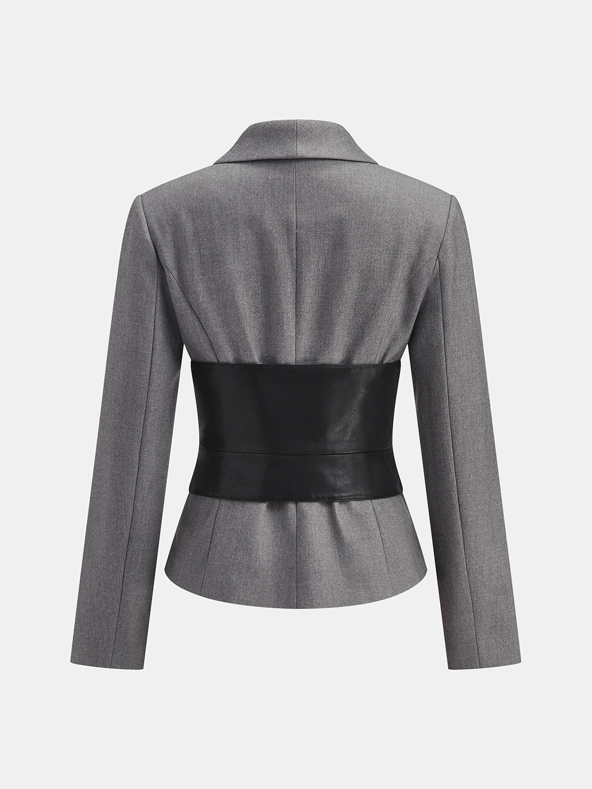 Çıkarılabilir Bel Kemeri Yaka Detaylı Özel Dikim Blazer Ceket