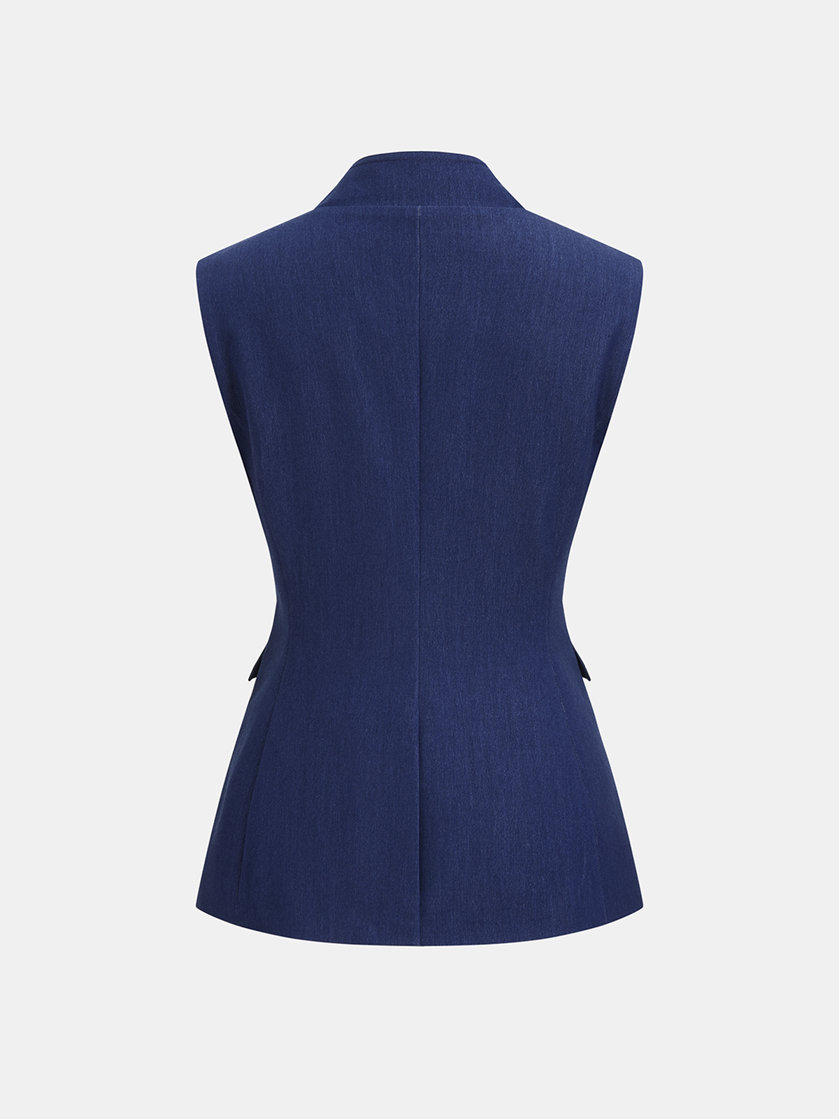 Çift Düğmeli Kolsuz Blazer Yelek