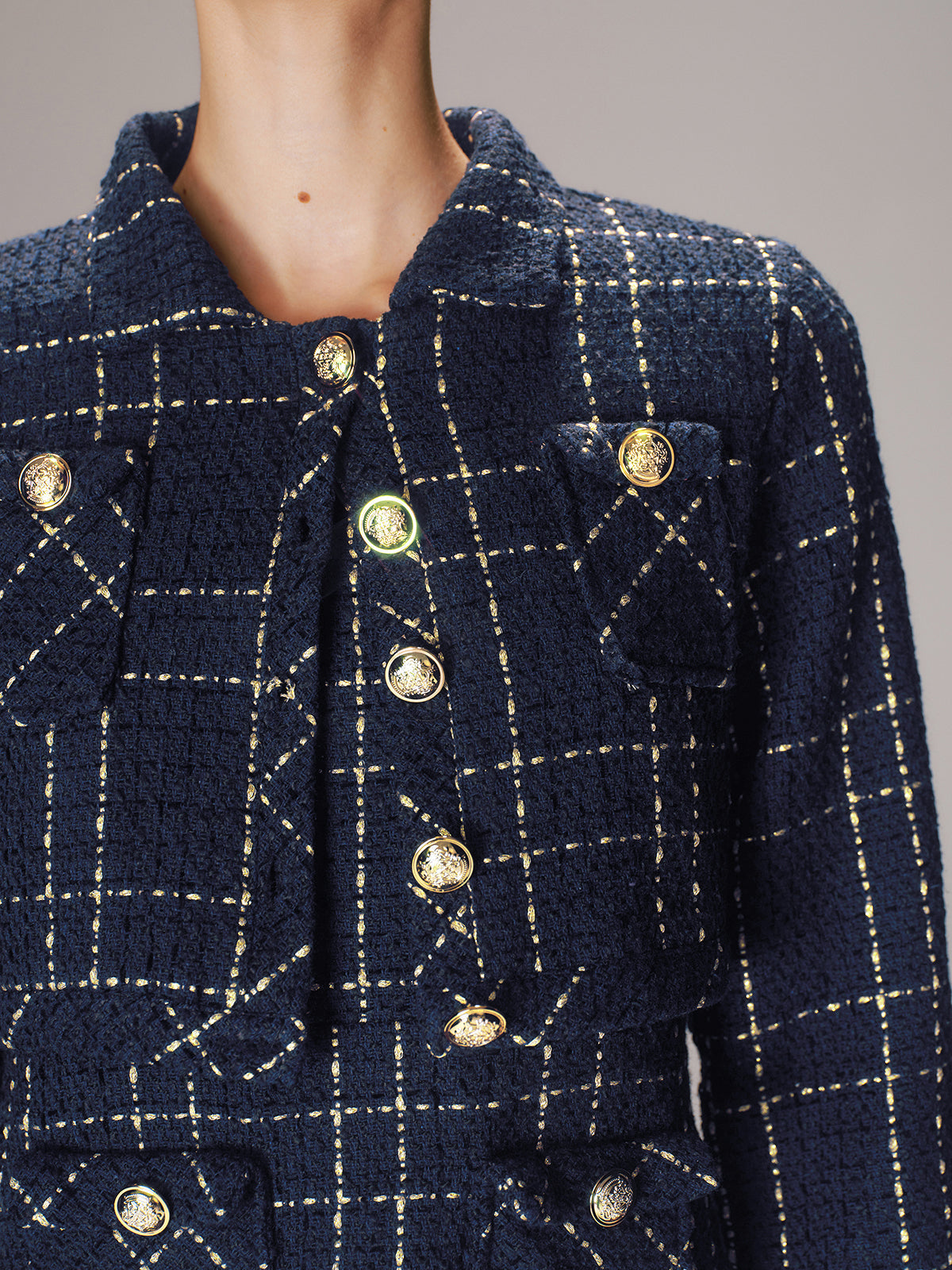 Tweed Kısa Ceket Ve Mini Elbise Takımı