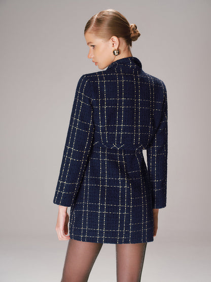 Tweed Kısa Ceket Ve Mini Elbise Takımı